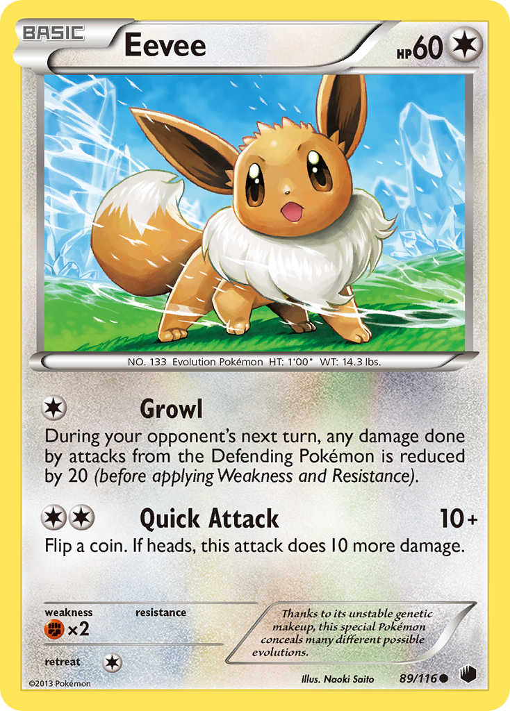 Eevee (89/116) [Black & White: Plasma Freeze] | Golgari Games