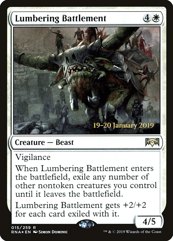 Lumbering Battlement [Ravnica Allegiance Prerelease Promos] | Golgari Games