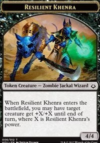 Resilient Khenra // Cat Double-sided Token [Hour of Devastation Tokens] | Golgari Games