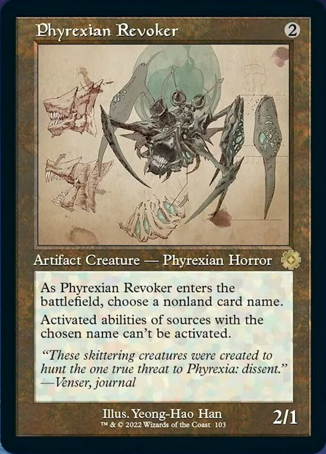 Phyrexian Revoker (Retro Schematic) [The Brothers' War Retro Artifacts] | Golgari Games