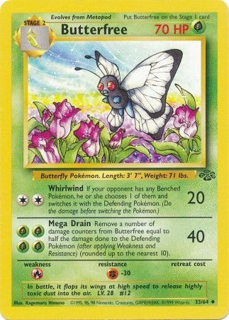 Butterfree (33/64) [Jungle Unlimited] | Golgari Games