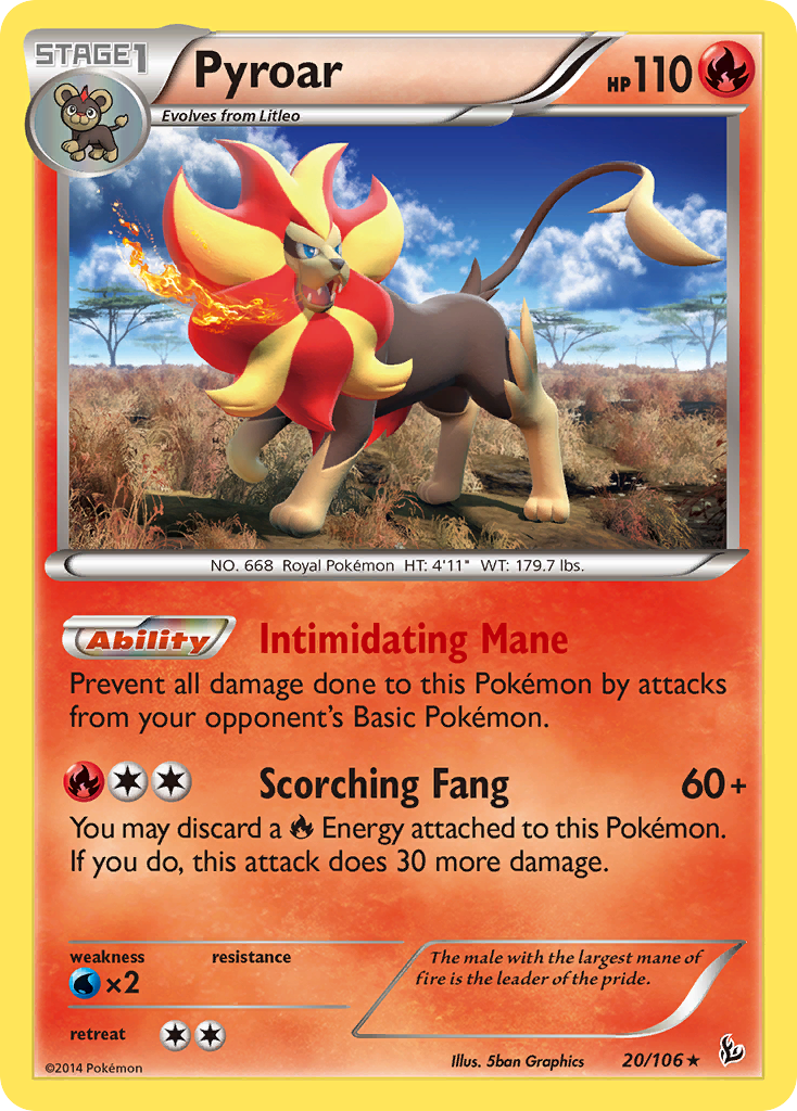 Pyroar (20/106) [XY: Flashfire] | Golgari Games