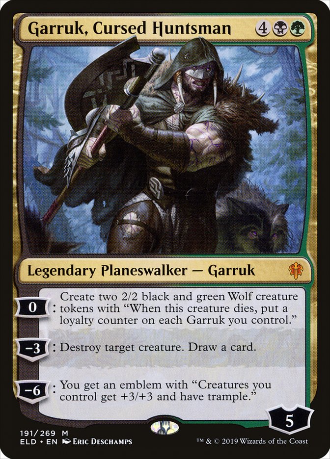 Garruk, Cursed Huntsman [Throne of Eldraine] | Golgari Games