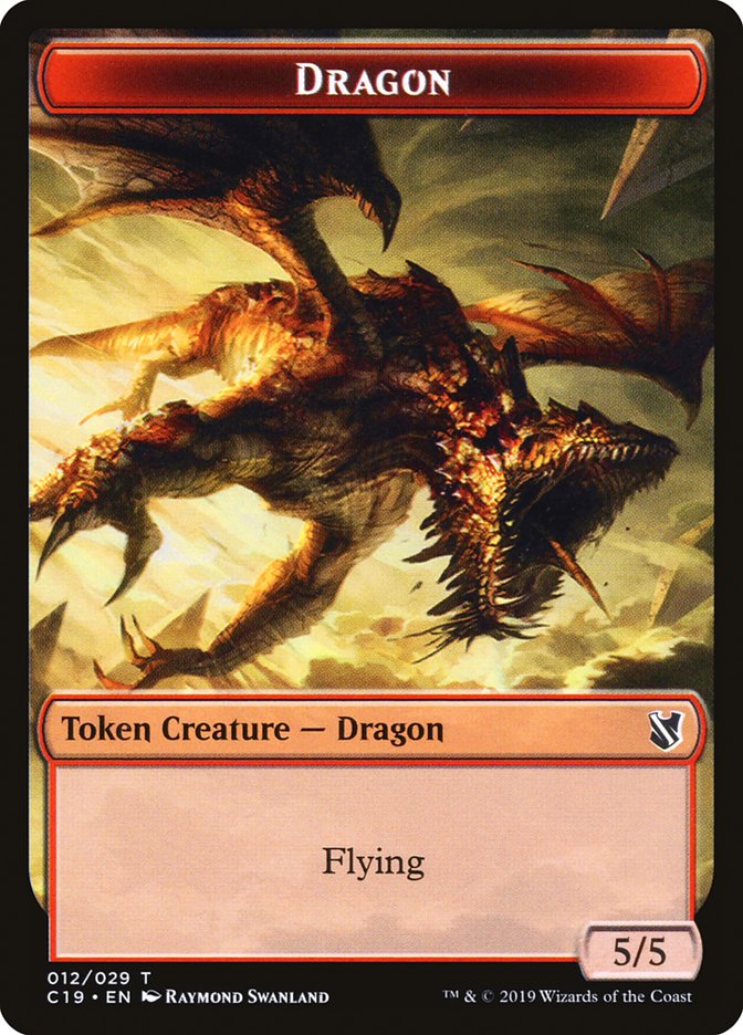 Heart-Piercer Manticore // Dragon Double-sided Token [Commander 2019 Tokens] | Local Legends
