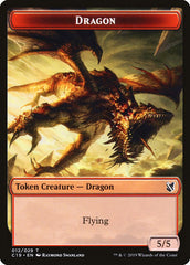Heart-Piercer Manticore // Dragon Double-sided Token [Commander 2019 Tokens] | Local Legends