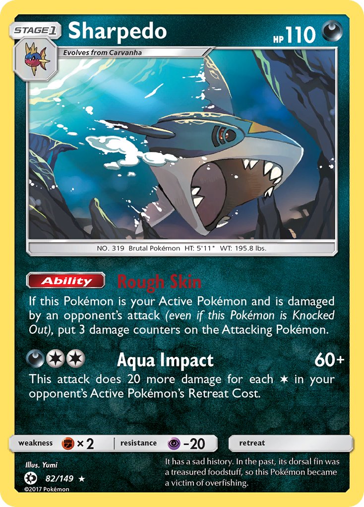 Sharpedo (82/149) (Cosmos Holo) (Blister Exclusive) [Sun & Moon: Base Set] | Golgari Games