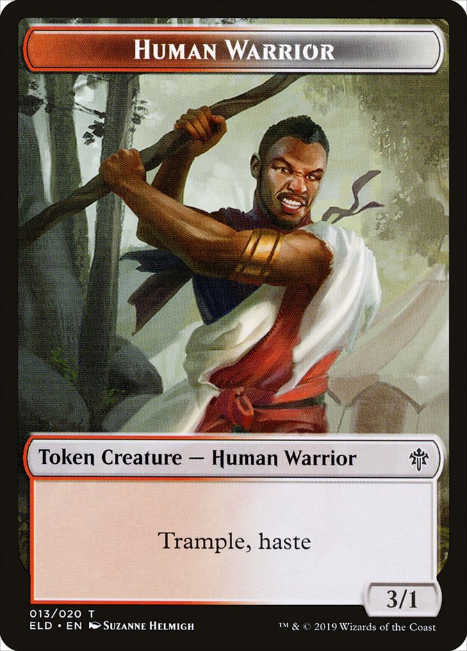 Human Warrior Token [Throne of Eldraine Tokens] | Local Legends