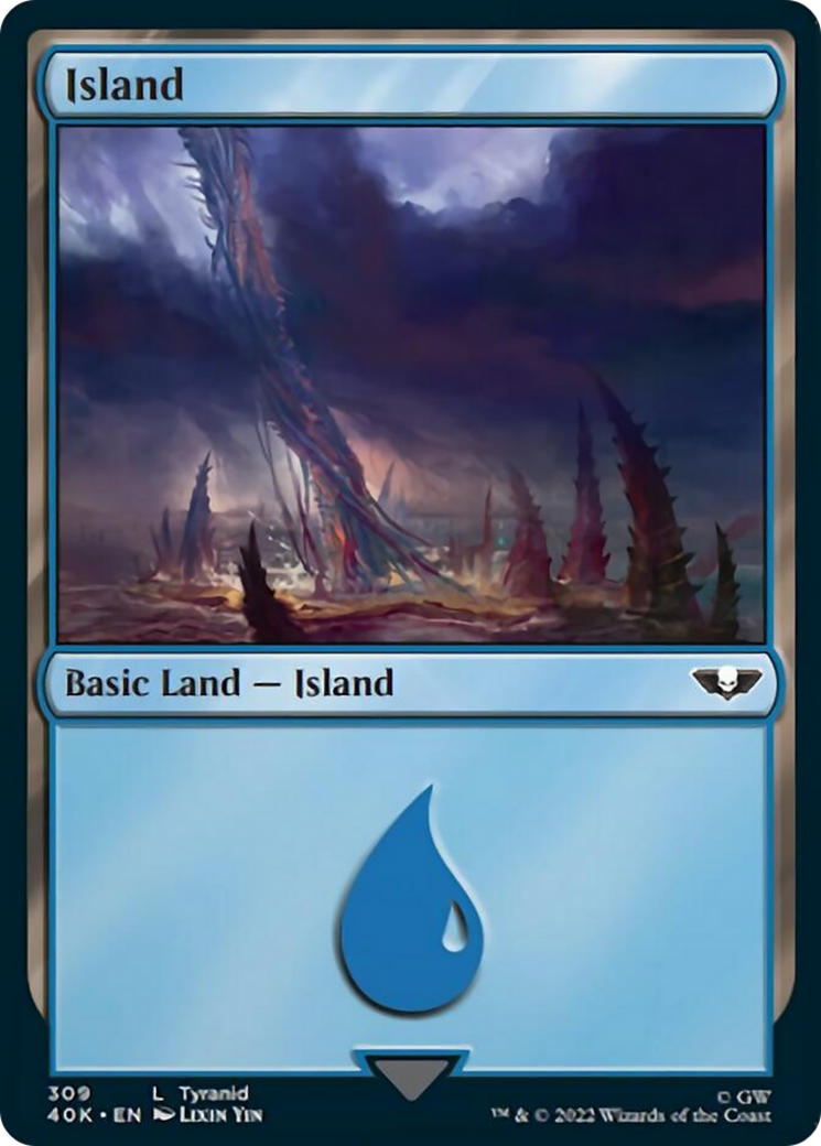 Island (309) (Surge Foil) [Universes Beyond: Warhammer 40,000] | Local Legends