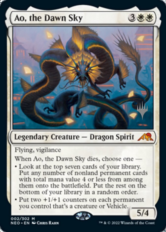 Ao, the Dawn Sky (Promo Pack) [Kamigawa: Neon Dynasty Promos] | Golgari Games