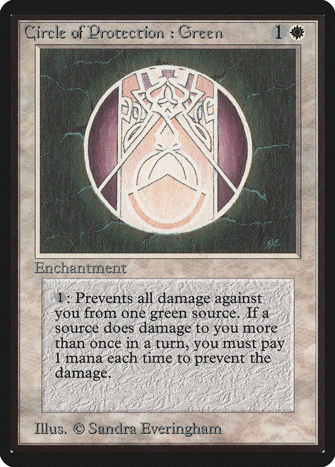 Circle of Protection: Green [Beta Edition] | Golgari Games