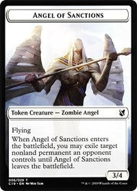 Angel of Sanctions // Horror Double-sided Token [Commander 2019 Tokens] | Golgari Games