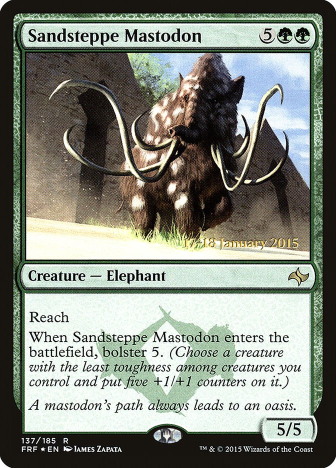 Sandsteppe Mastodon [Fate Reforged Prerelease Promos] | Golgari Games