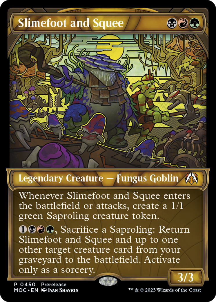 Slimefoot and Squee (Showcase Planar Booster Fun) [March of the Machine Commander Prerelease Promos] | Local Legends