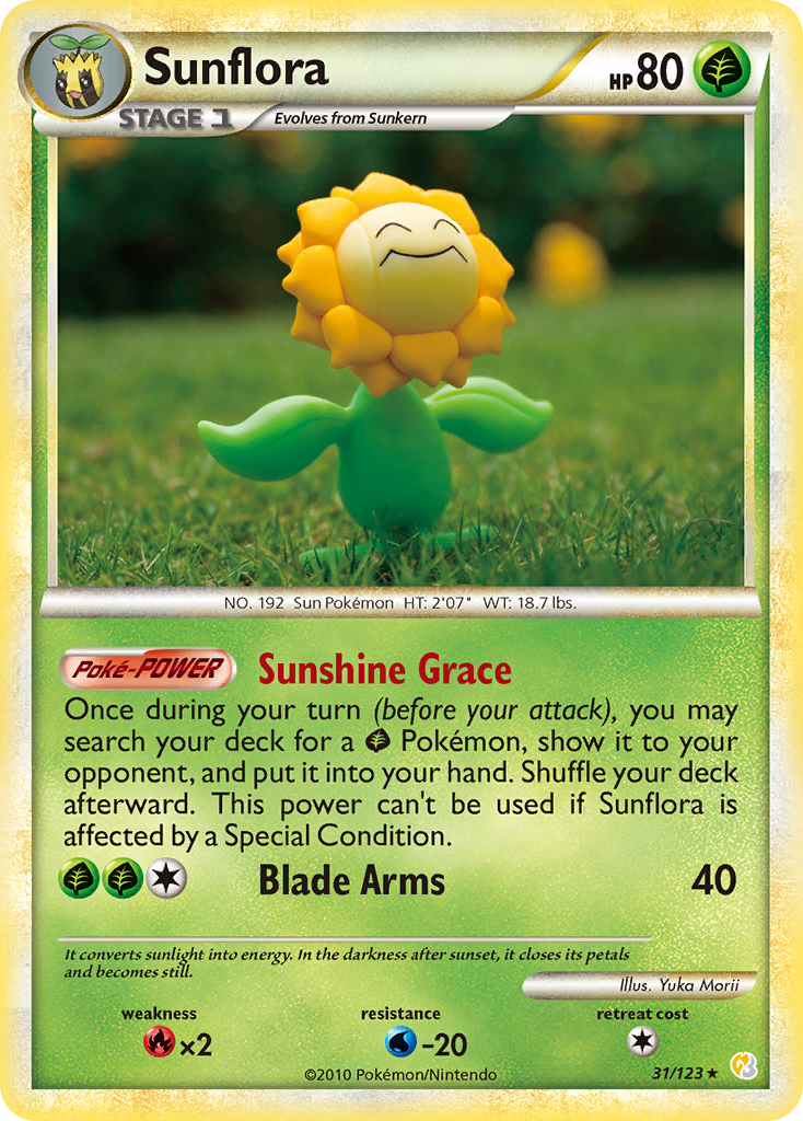 Sunflora (31/123) [HeartGold & SoulSilver: Base Set] | Golgari Games