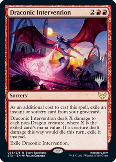 Draconic Intervention (Promo Pack) [Strixhaven: School of Mages Promos] | Golgari Games