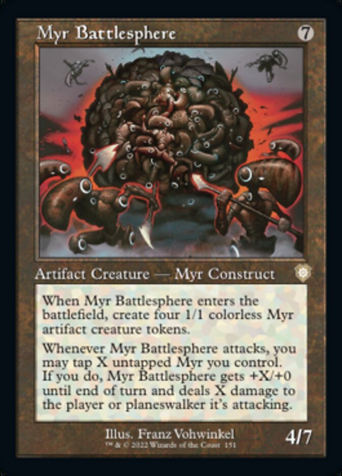 Myr Battlesphere (Retro) [The Brothers' War Commander] | Golgari Games