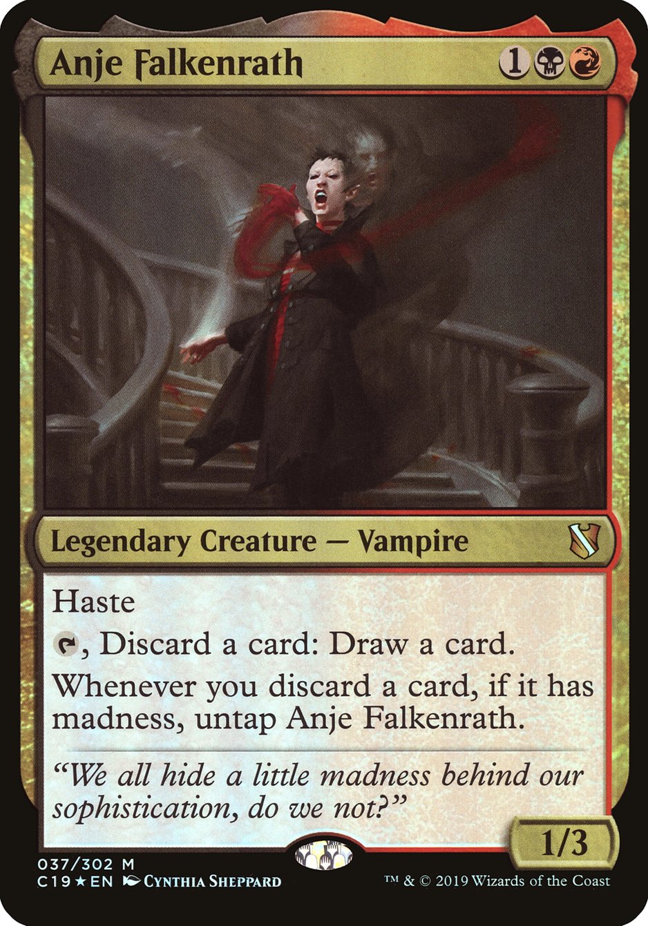 Anje Falkenrath (Oversized) [Commander 2019 Oversized] | Golgari Games