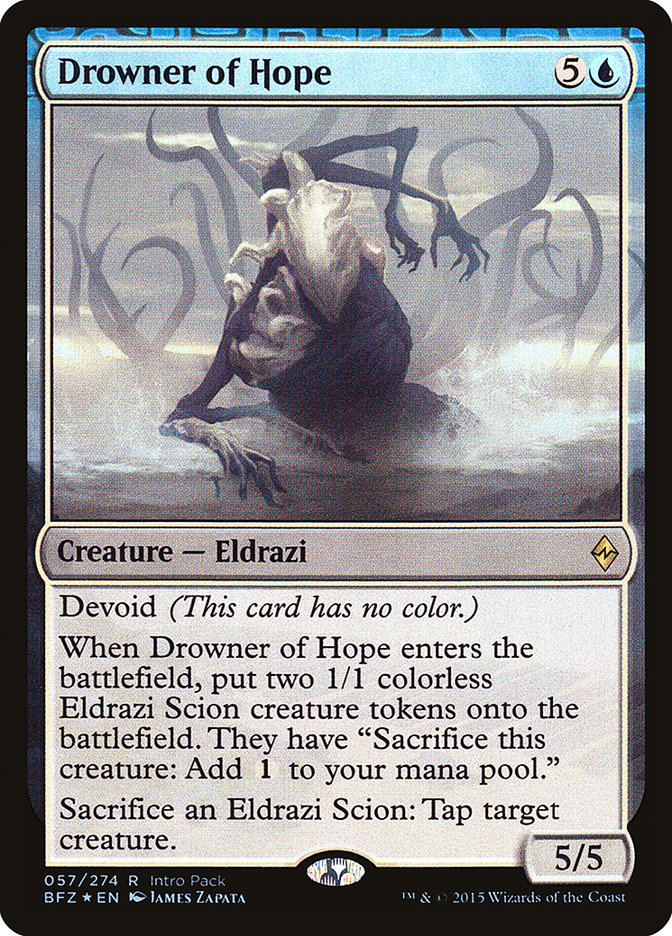 Drowner of Hope (Intro Pack) [Battle for Zendikar Promos] | Golgari Games