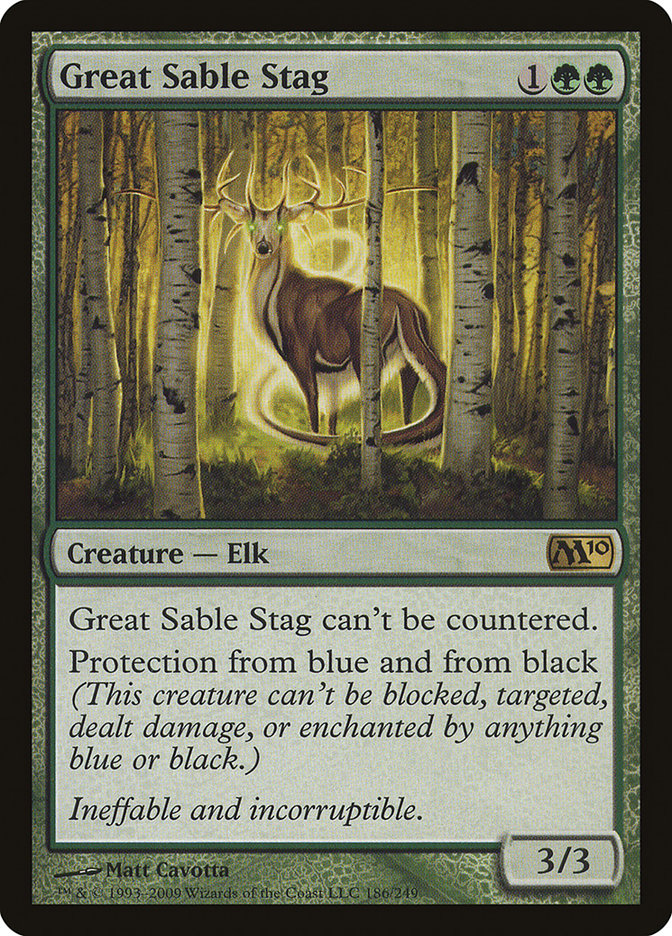 Great Sable Stag [Magic 2010] | Golgari Games