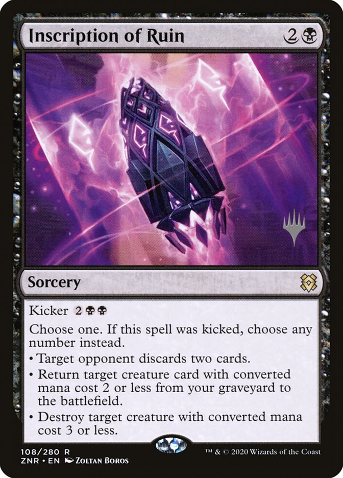 Inscription of Ruin (Promo Pack) [Zendikar Rising Promos] | Local Legends