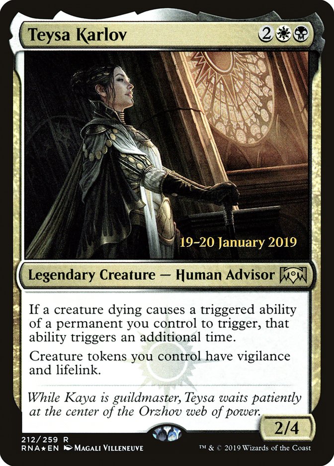 Teysa Karlov [Ravnica Allegiance Prerelease Promos] | Golgari Games