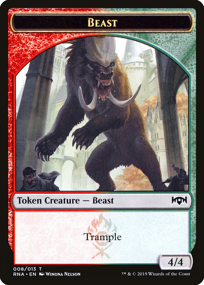 Beast Token [Ravnica Allegiance Tokens] | Golgari Games