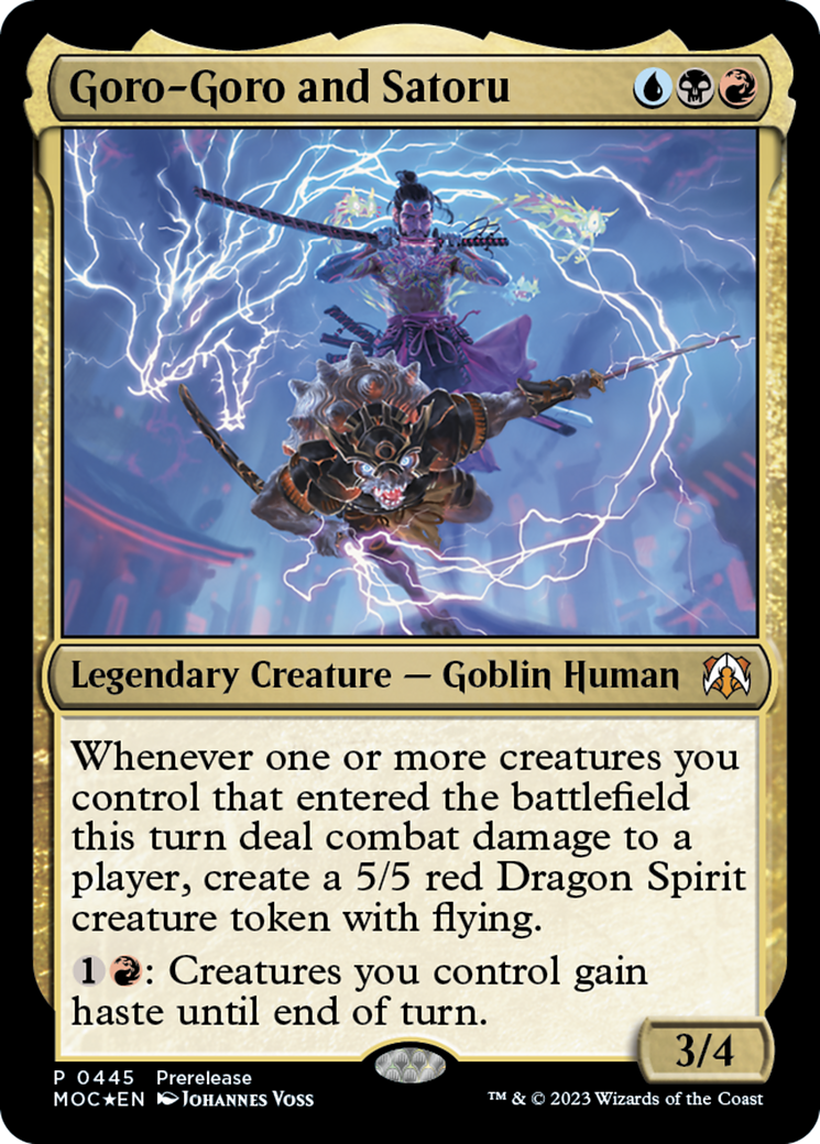 Goro-Goro and Satoru [March of the Machine Commander Prerelease Promos] | Local Legends