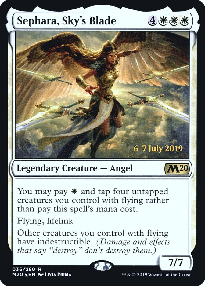 Sephara, Sky's Blade [Core Set 2020 Prerelease Promos] | Local Legends