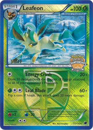 Leafeon (11/116) (Regional Championship Promo Staff) [Black & White: Plasma Freeze] | Golgari Games