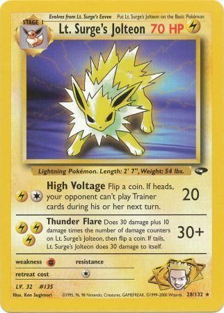 Lt. Surge's Jolteon (28/132) [Gym Challenge Unlimited] | Golgari Games