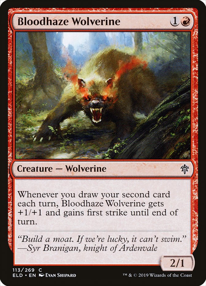 Bloodhaze Wolverine [Throne of Eldraine] | Golgari Games