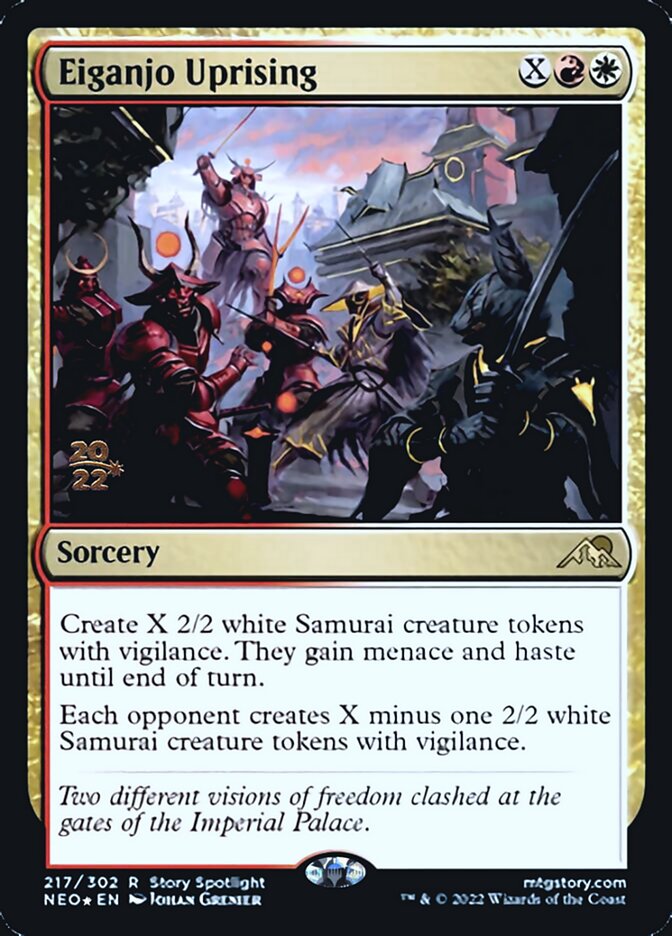 Eiganjo Uprising [Kamigawa: Neon Dynasty Prerelease Promos] | Golgari Games