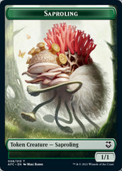 Angel // Saproling Double-sided Token [Dungeons & Dragons: Adventures in the Forgotten Realms Commander Tokens] | Golgari Games