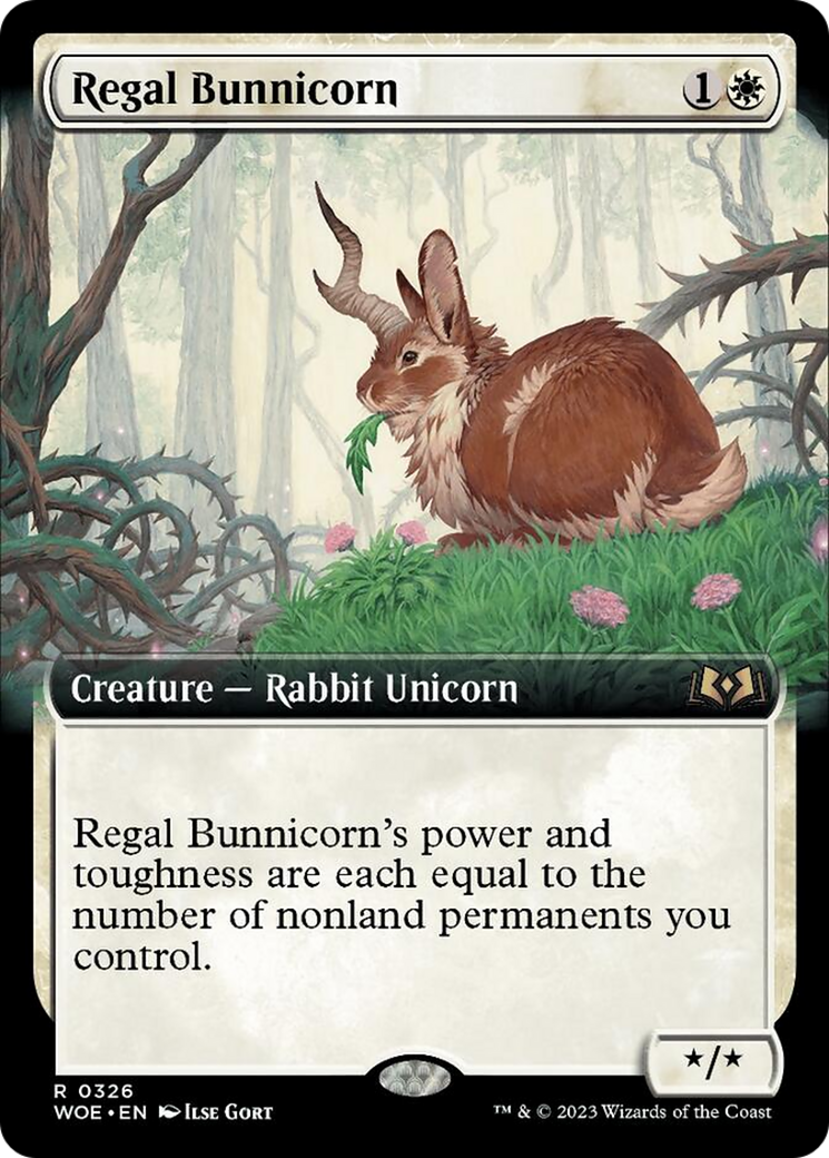 Regal Bunnicorn (Extended Art) [Wilds of Eldraine] | Golgari Games