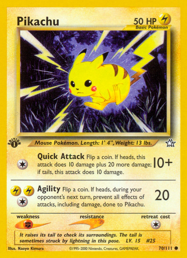 Pikachu (70/111) [Neo Genesis 1st Edition] | Golgari Games