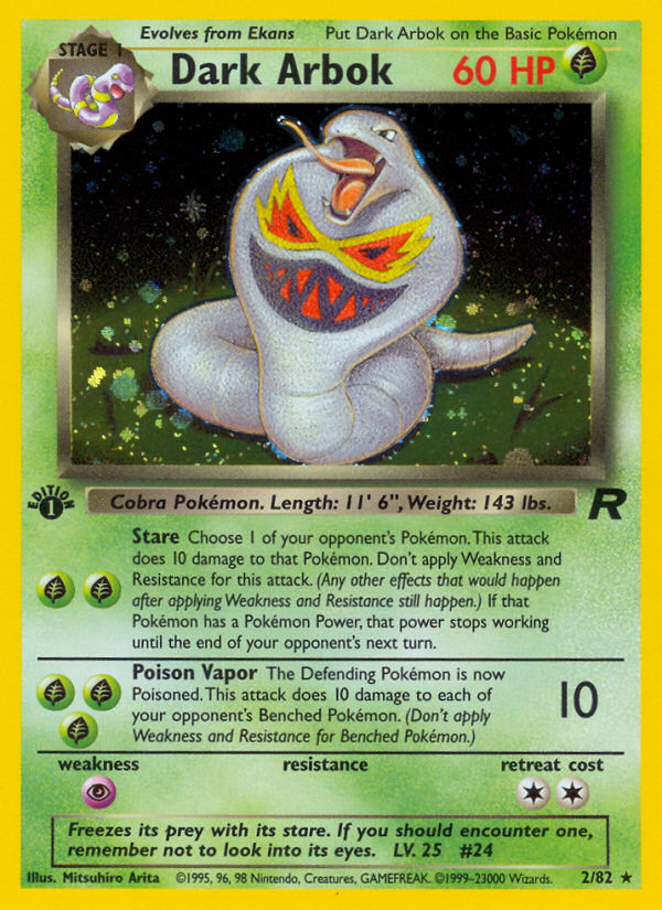 Dark Arbok (2/82) [Team Rocket 1st Edition] | Golgari Games