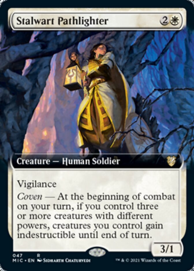 Stalwart Pathlighter (Extended Art) [Innistrad: Midnight Hunt Commander] | Golgari Games