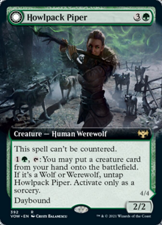 Howlpack Piper // Wildsong Howler (Extended Art) [Innistrad: Crimson Vow] | Local Legends