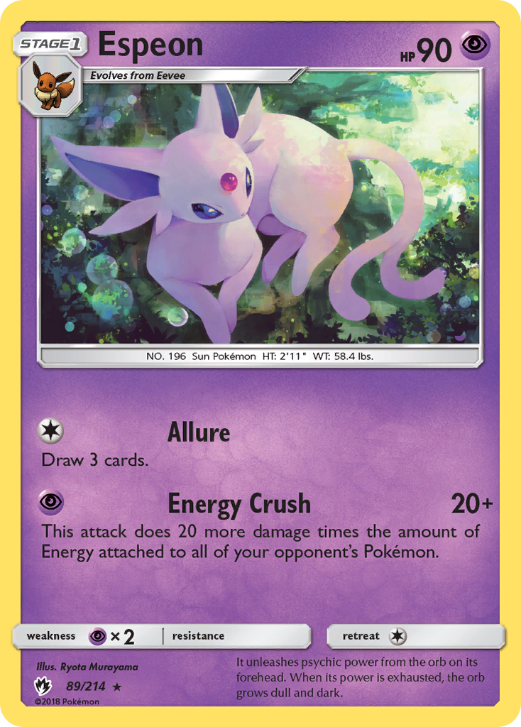 Espeon (89/214) [Sun & Moon: Lost Thunder] | Golgari Games