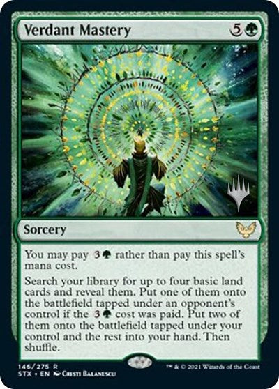 Verdant Mastery (Promo Pack) [Strixhaven: School of Mages Promos] | Golgari Games