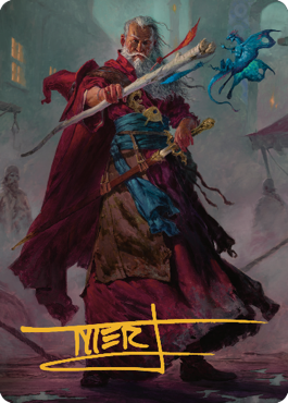 Elminster Art Card (64) (Gold-Stamped Signature) [Commander Legends: Battle for Baldur's Gate Art Series] | Local Legends