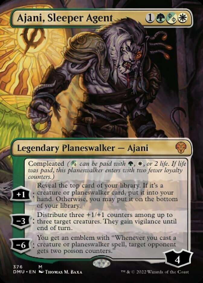 Ajani, Sleeper Agent (Borderless) (376) [Dominaria United] | Golgari Games