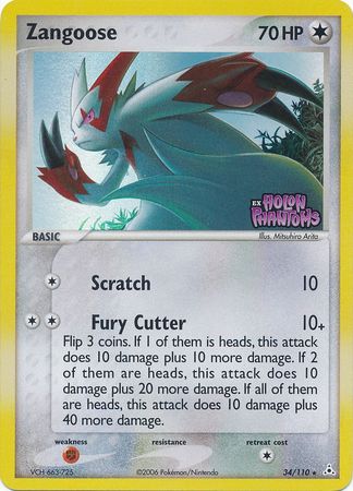 Zangoose (34/110) (Stamped) [EX: Holon Phantoms] | Golgari Games