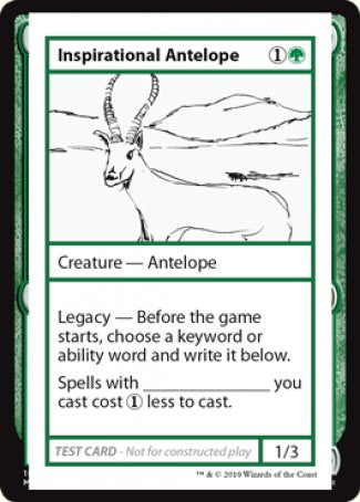 Inspirational Antelope (2021 Edition) [Mystery Booster Playtest Cards] | Golgari Games