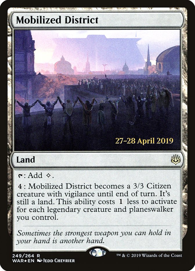Mobilized District [War of the Spark Prerelease Promos] | Local Legends