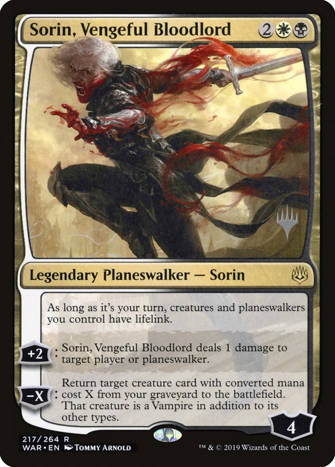 Sorin, Vengeful Bloodlord (Promo Pack) [War of the Spark Promos] | Golgari Games