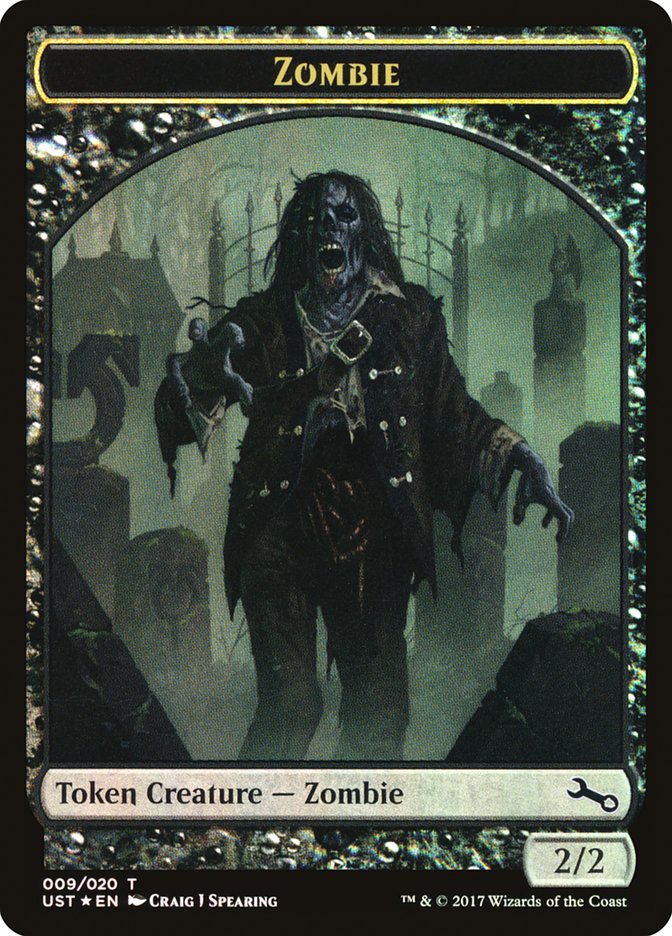 Zombie // Zombie Double-sided Token [Unstable Tokens] | Golgari Games