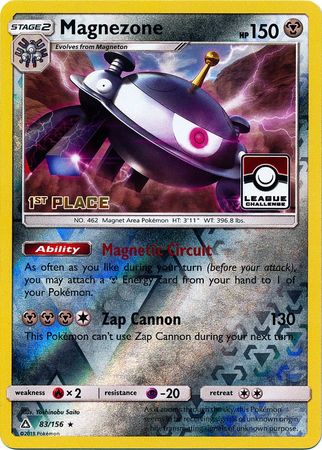 Magnezone (83/156) (League Promo 1st Place) [Sun & Moon: Ultra Prism] | Golgari Games