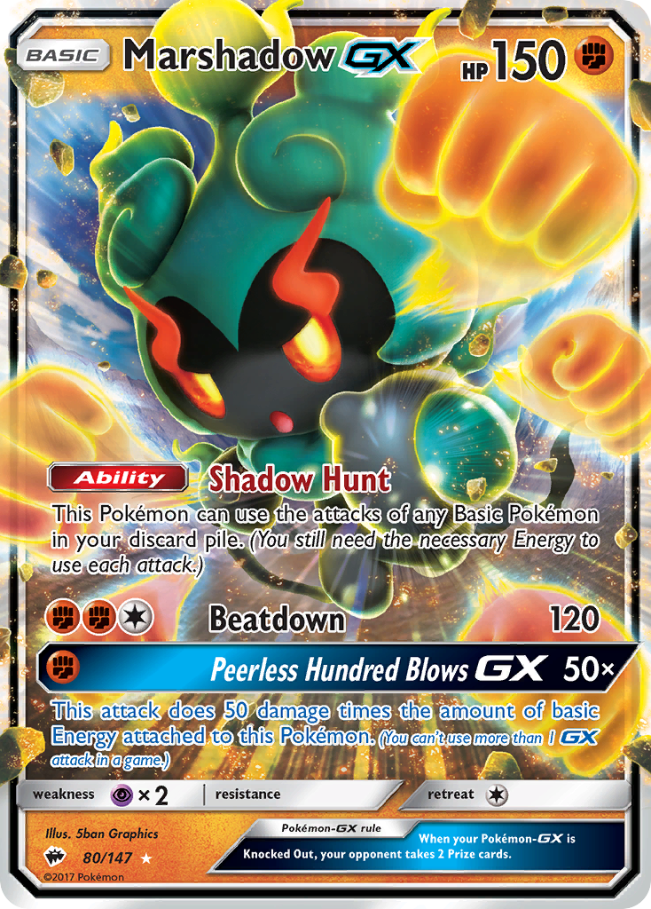 Marshadow GX (80/147) [Sun & Moon: Burning Shadows] | Golgari Games