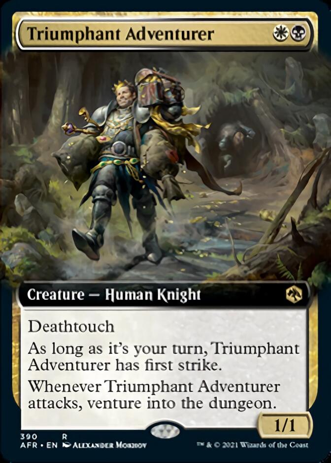 Triumphant Adventurer (Extended Art) [Dungeons & Dragons: Adventures in the Forgotten Realms] | Golgari Games